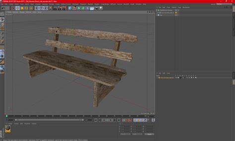 3D Old Wooden Bench | 3D Molier International