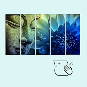 Inephos Vinyl Religious Painting, Blue, Buddha, Standard - 76X76 Cm ...