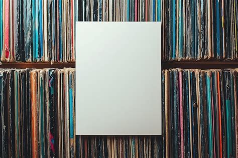 Blank canvas surrounded by vintage vinyl records | Premium AI-generated ...