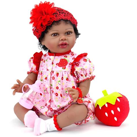 Aori Reborn Baby Dolls Lifelike Black 22 Inch Realistic Black ...