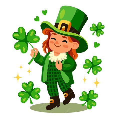 Premium Vector | Cute st patrick day leprechaun boy cartoon character ...