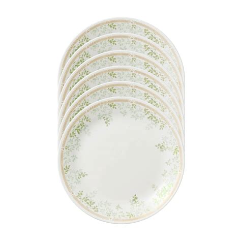 Buy Corelle Asia Collection Gold Series Mint Leaves 26 cm Dinner Plate ...