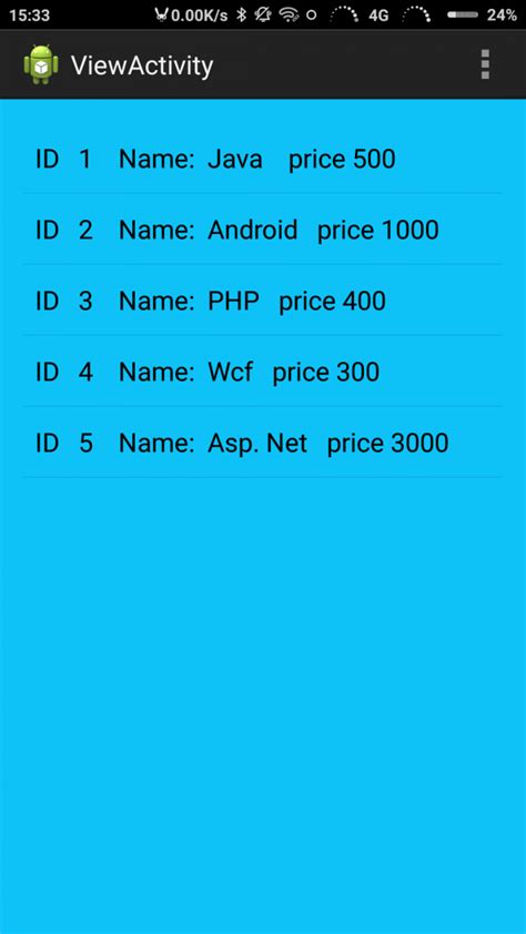 Image result for Android Book List View Source Code in GitHub
