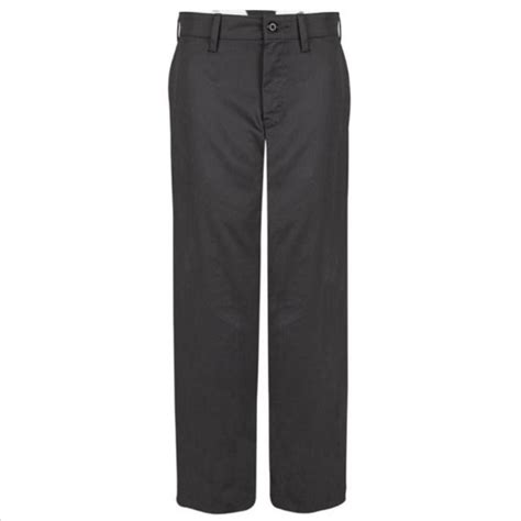 Unhemmed Mens Black Work Pants