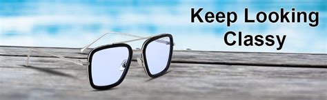 CREEK Unisex Rectangular Sunglasses Silver Frame Blue Lens (Free Size ...