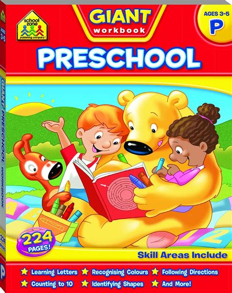 Buy School Zone Giant Preschool Workbook (Giant Workbook) Book Online ...