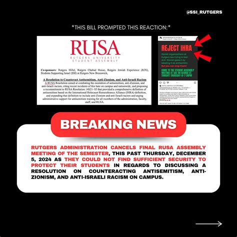 SSI at Rutgers-NB | 🚨BREAKING NEWS: Rutgers University administration ...