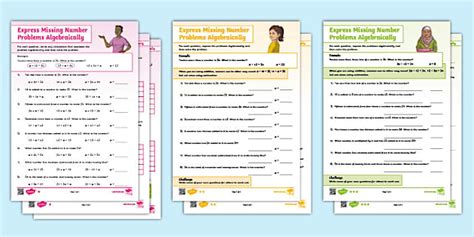 Express Missing Number Problems Algebraically 的图像结果