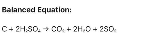 BALENCE IT C+H2SO4=CO2+H2O+SO2 - Brainly.in