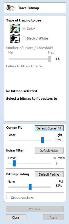 Image result for Vectric Bitmap Tracing