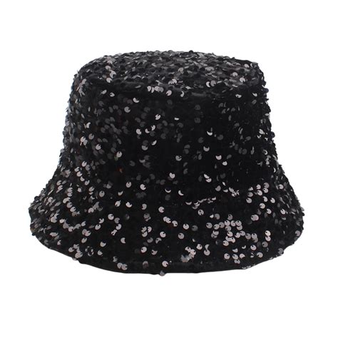 BAODANN Womens Sequin Bucket Hat Beach Sun Hats for Party Girls Teens ...