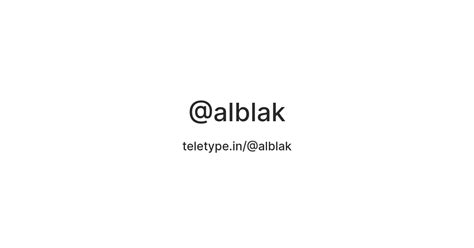 @alblak — Teletype