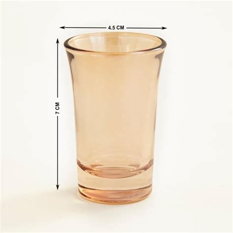 Buy Showstopper Seong Amber Shot Glass with Bamboo Base - 45ml - 7Pcs ...
