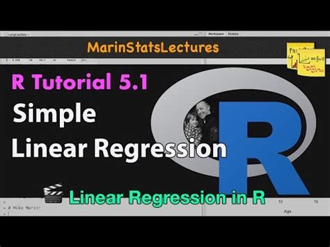 Linear Regression in R (R Tutorial 5.1) Video Lecture - Mastering R ...