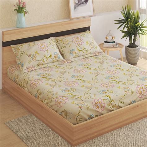 Ezra Sedona Cotton 144TC Floral Print 3Pcs Queen Bedsheet Set