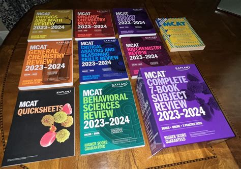MCAT prep books Kaplan 23-24, Official Guide to the New MCAT Exam 5th ed, & Barrons MCAT prep ...
