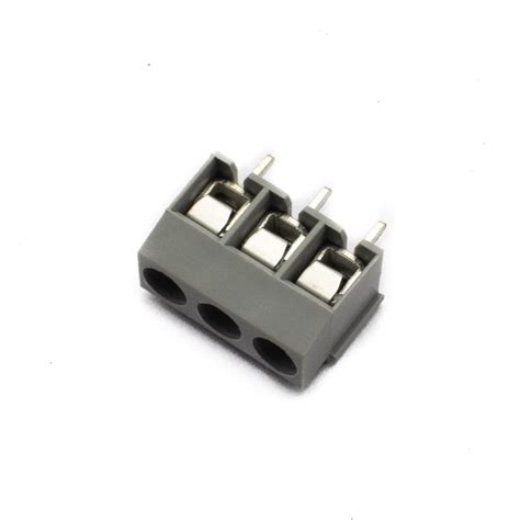 Buy 3 Pin PCB Terminal Block 5mm Pitch 10A Rating YX126 (Grey) at ...