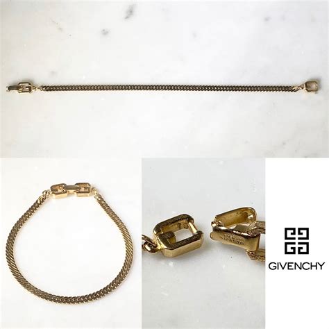 vintage GIVENCHY metal flat snake chain bracelet (size 17.5cm) | NOIR ...