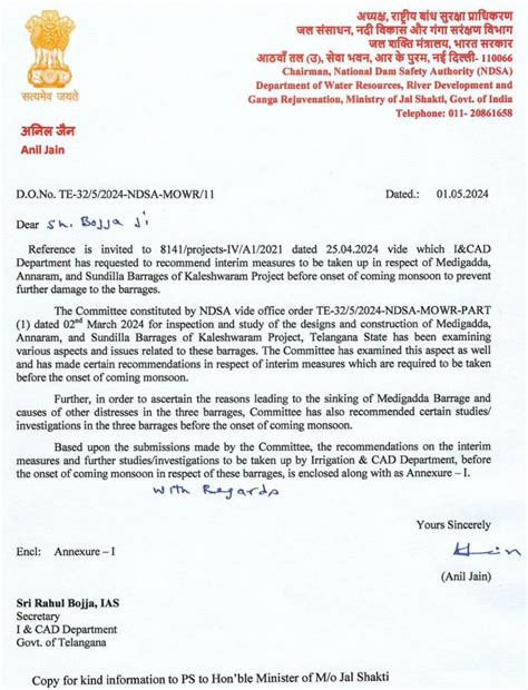 May 2024: Questions about NDSA interim report on Kaleshwaram Dam ...