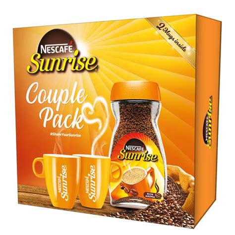 Nescafe Sunrise Couple Pack, 200 g (Get Two Orange Mugs) – Fetch N Buy