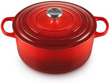 Buy Le Creuset Signature Cast Iron Round Casserole, 26 cm - Cerise ...