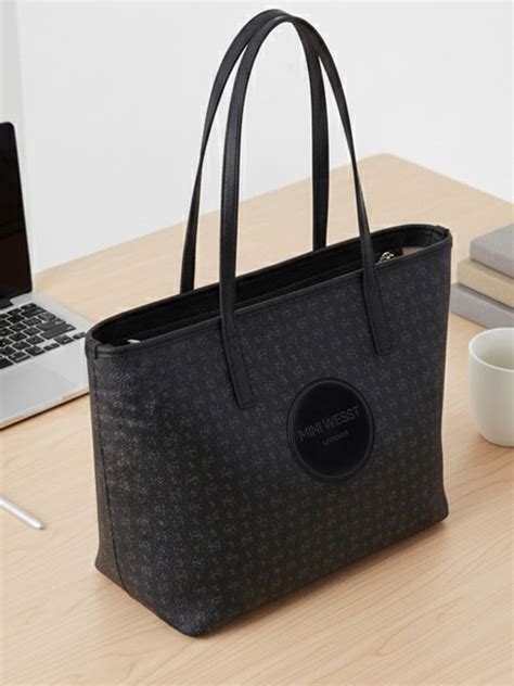 East West Black Tote -Spacious Office & Travel Tote – Miniwesst