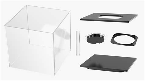 3D Black Fish Bowl Cube Empty | 3D Molier International