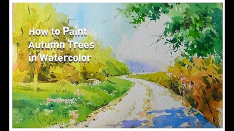 Image result for Watercolor Fall Landscape Tutorial