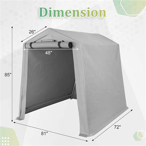Greesum 6 x 6 x 7 ft Storage Shed Canopy Portable India | Ubuy