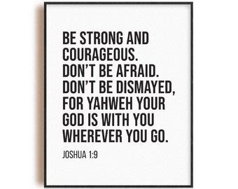 Buy Joshua 1:9 Be Strong and Courageous Bible Verse Signs Online in ...
