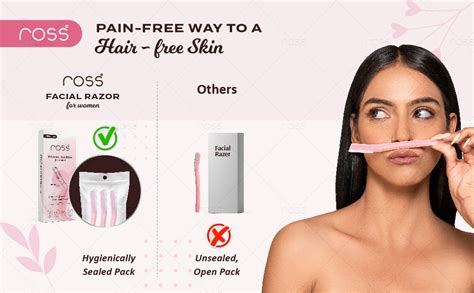 Ross Facial Razor for Women | SEALED PACK | Instant & Pain Free Hair ...