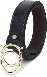 LOOPA Women Formal Black Synthetic Belt BLACK-7 - Price in India ...