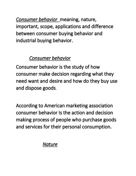 consumer behaviour - Consumer behavior Consumer behavior is the study ...