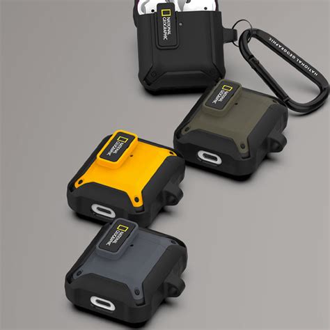 Nat Geo AirPods Pro 2 (PC+TPU) |Rugged Bumper lock Case-Black