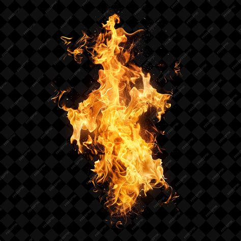 Premium PSD | Png playful popping fire with snapping and crackling ...