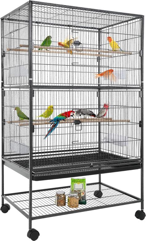 Buy BestPet 53-Inch Wrought Iron Large Flight King Bird Cage for ...