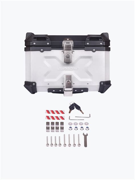 Jb Racing Top Case X 55L Premium Black And Silver With Back Rest Pad ...