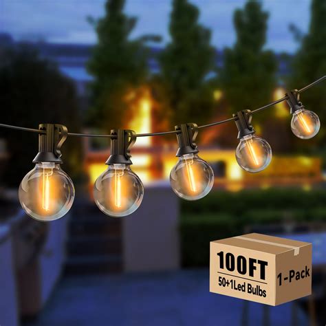 DAYBETTER Outdoor String Lights,100ft,with 50 G40 Philippines | Ubuy