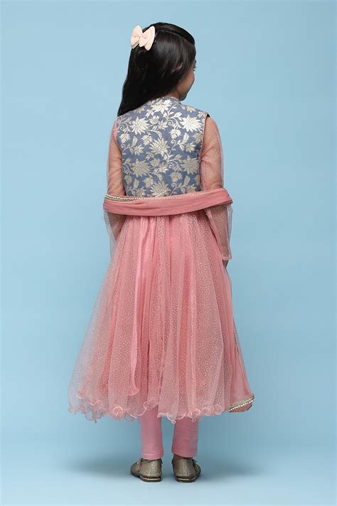 Onion Pink Nylon Flared Printed Suit Set at Biba India