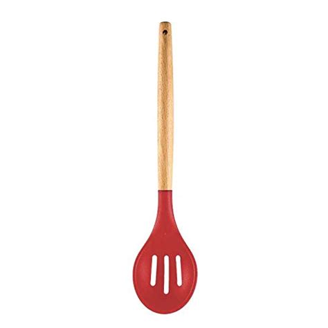 Buy Spatlus Woodtula Silicone Slotted Serving Spoon Heat Resistant up ...