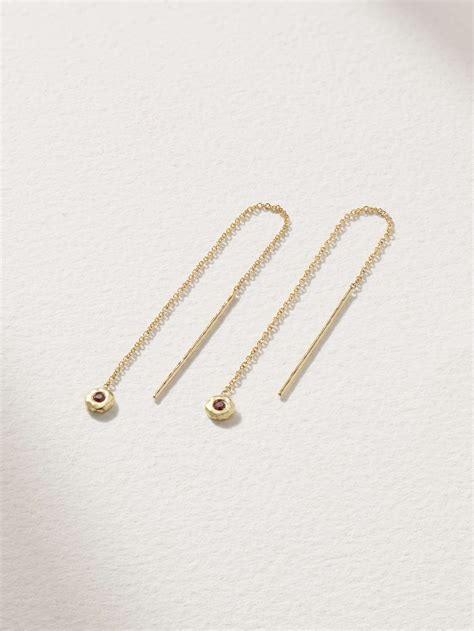 OCTAVIA ELIZABETH + NET SUSTAIN Nesting Gem 18-karat recycled gold ruby earrings | NET-A-PORTER