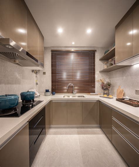 280平米新中式风格别墅厨房装修效果图，橱柜创意设计图 - 金地新家官网
