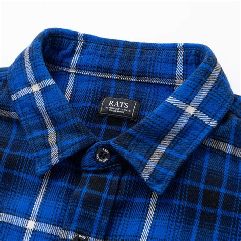 RATS COTTON FLANNEL BLUE CHECK SHIRT 24RS-0805 公式通販