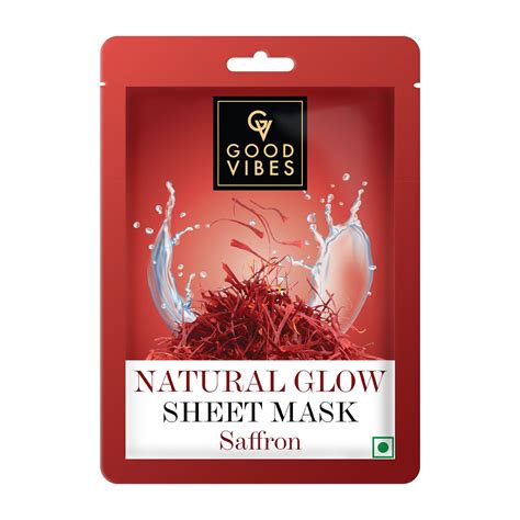 Saffron Natural Glow Sheet Mask – Good Vibes