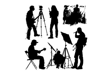 Artist Silhouettes, Creative, Painter Graphic by fijulanam468 · Creative Fabrica
