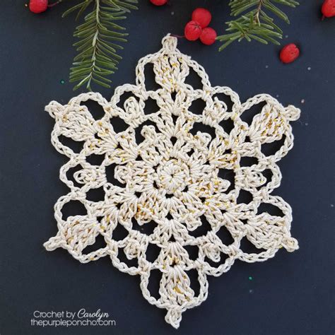 Crochet Thread Snowflake Pattern 的图像结果