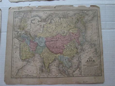 MAPS, SIX (6) MID 1800s "MAP OF ASIA" FROM "GEOGRAPHIES", 1830s-1850s | #4547238916 - map of asia in 1800