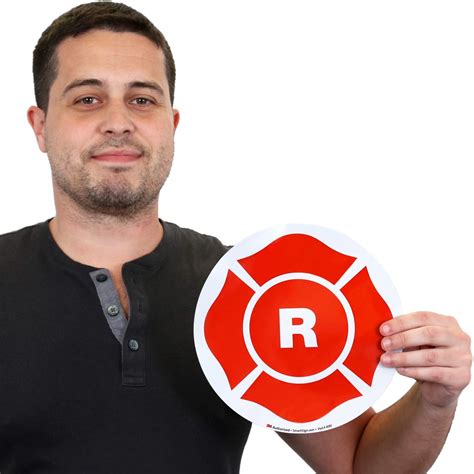 Buy SmartSign - LB-1675-RE-9x9-CIR R Roof Truss Construction Label | 9 ...