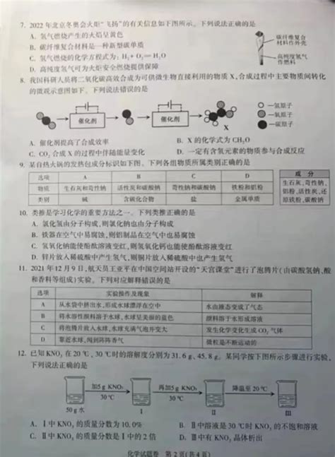 2022年铜陵中考化学真题及答案【图片版】_初三网