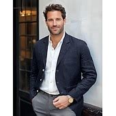 Men's Lightweight Jacket Blazer Jacket Formal Office Street Daily ...